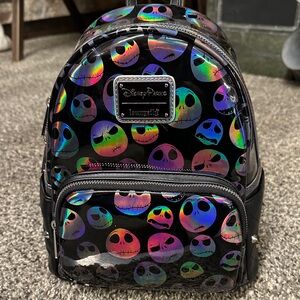 Disney Loungefly Jack Skellington  Holographic Backpack